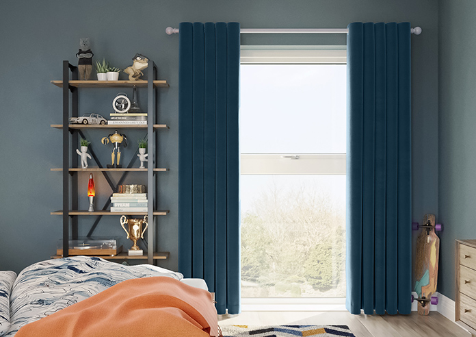 Ultra Luxe Velvet, Deep Blue - Made to Measure Curtains - Image 3